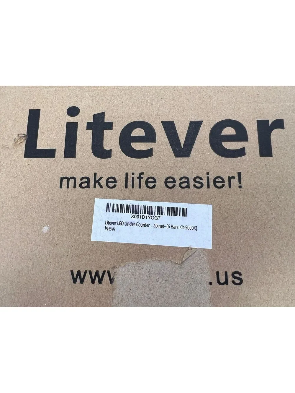 Litever 6 Pack Linear Cabinet LED Light Kit 31W 3000K/5000K CRI>80